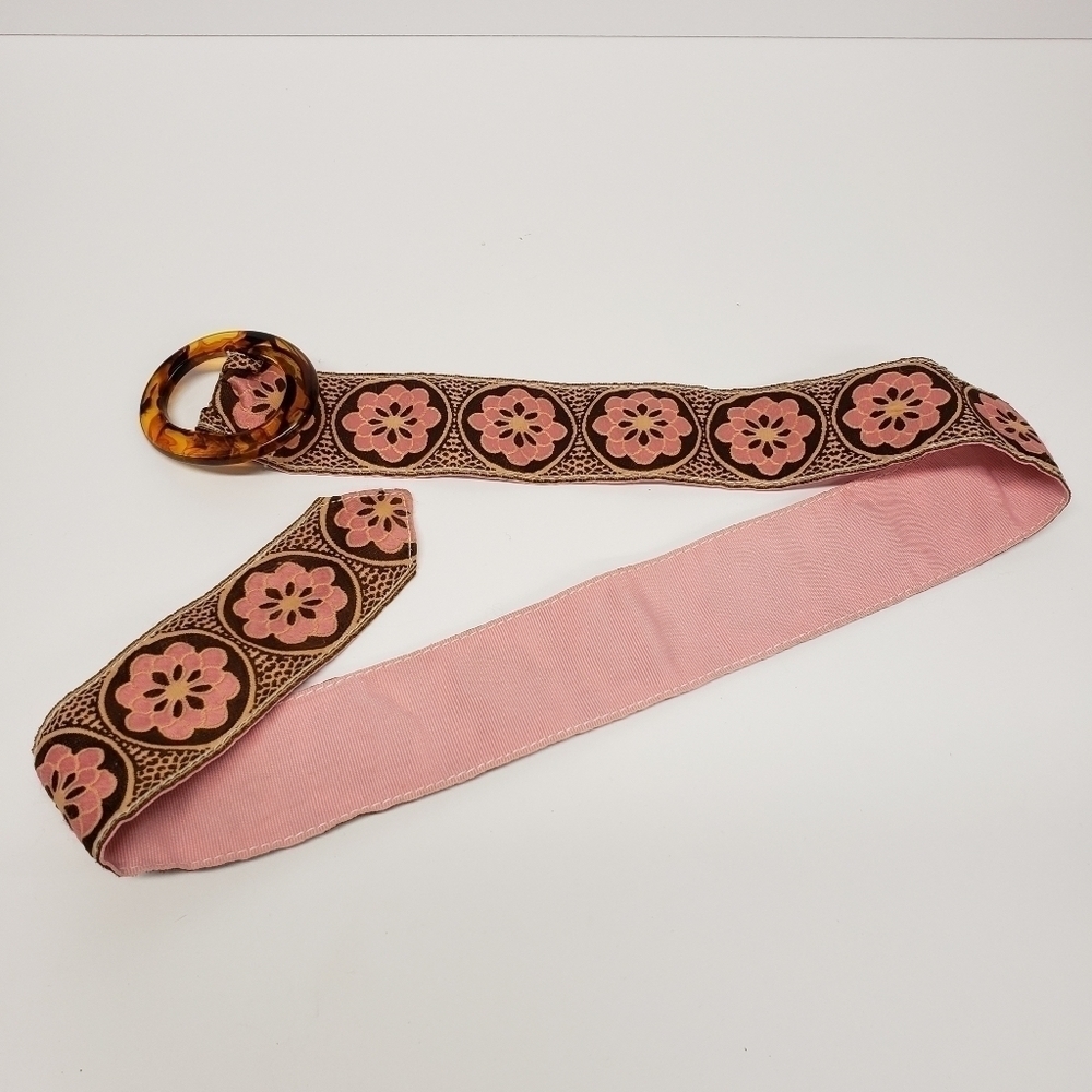 Vintage Floral Brocade Fabric Belt - Picture 3 of 7